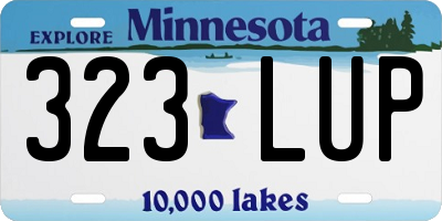 MN license plate 323LUP