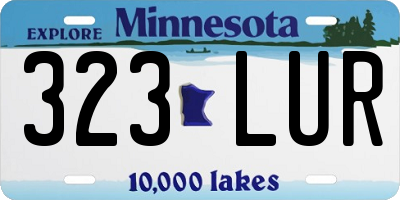 MN license plate 323LUR