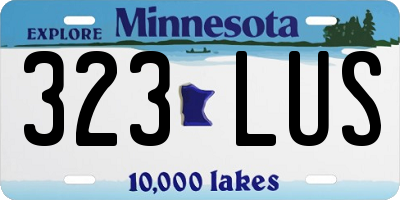 MN license plate 323LUS