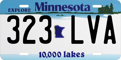 MN license plate 323LVA