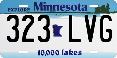 MN license plate 323LVG