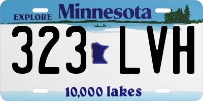 MN license plate 323LVH