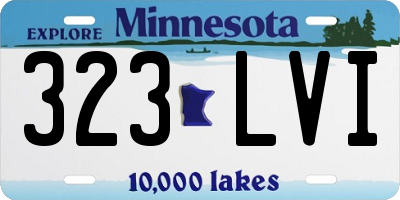 MN license plate 323LVI