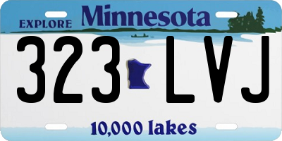 MN license plate 323LVJ