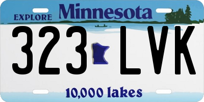 MN license plate 323LVK