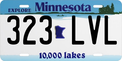 MN license plate 323LVL