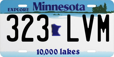 MN license plate 323LVM