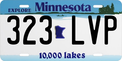 MN license plate 323LVP