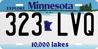 MN license plate 323LVQ