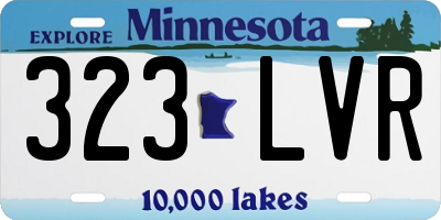 MN license plate 323LVR