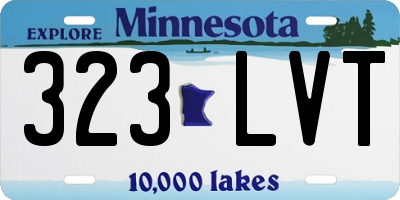 MN license plate 323LVT