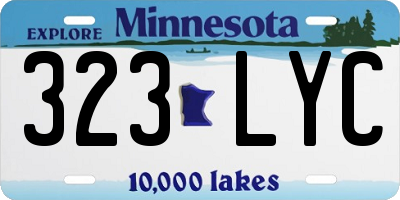 MN license plate 323LYC