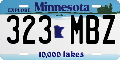 MN license plate 323MBZ