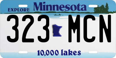 MN license plate 323MCN