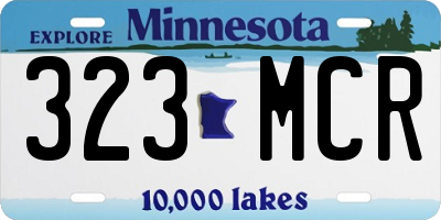 MN license plate 323MCR