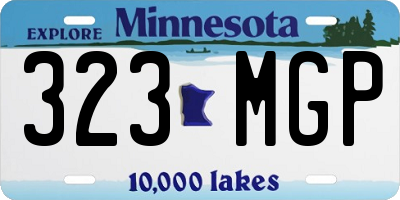MN license plate 323MGP