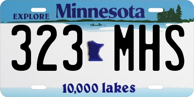 MN license plate 323MHS