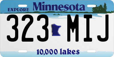 MN license plate 323MIJ
