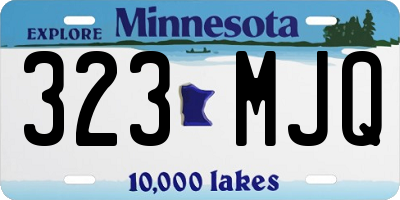 MN license plate 323MJQ