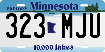 MN license plate 323MJU