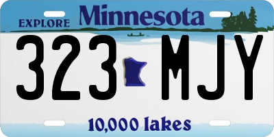 MN license plate 323MJY