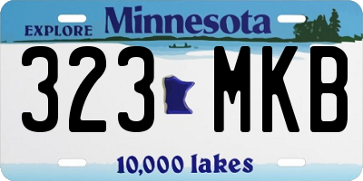 MN license plate 323MKB