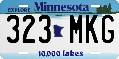MN license plate 323MKG