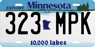 MN license plate 323MPK