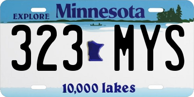 MN license plate 323MYS