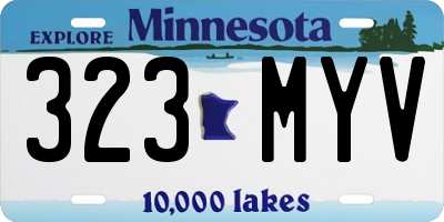MN license plate 323MYV