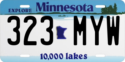 MN license plate 323MYW