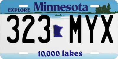 MN license plate 323MYX