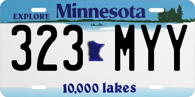 MN license plate 323MYY
