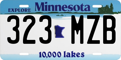MN license plate 323MZB