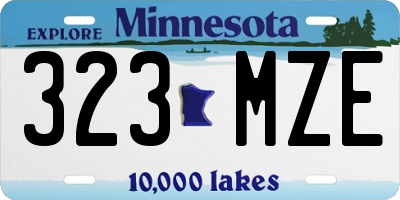 MN license plate 323MZE