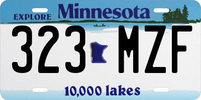 MN license plate 323MZF