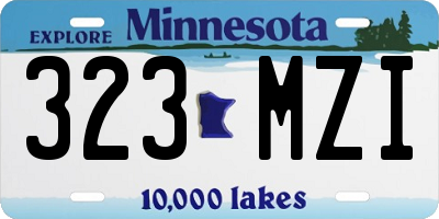 MN license plate 323MZI