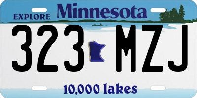 MN license plate 323MZJ
