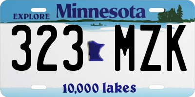 MN license plate 323MZK