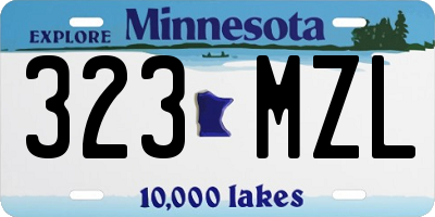 MN license plate 323MZL