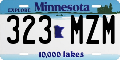 MN license plate 323MZM