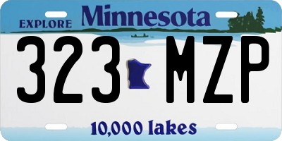 MN license plate 323MZP