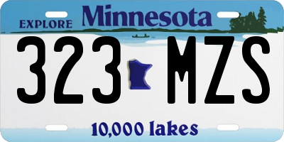 MN license plate 323MZS