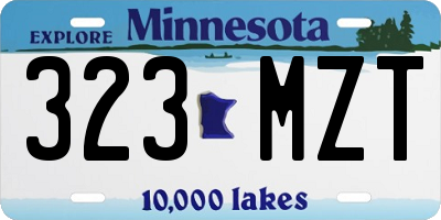 MN license plate 323MZT