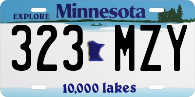 MN license plate 323MZY