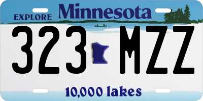 MN license plate 323MZZ