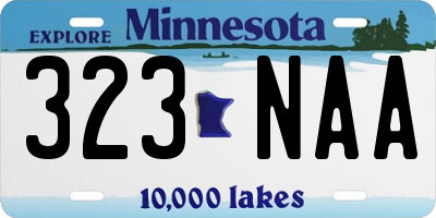 MN license plate 323NAA