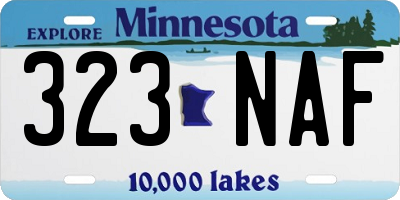 MN license plate 323NAF