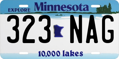 MN license plate 323NAG