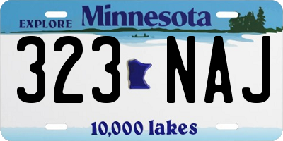MN license plate 323NAJ
